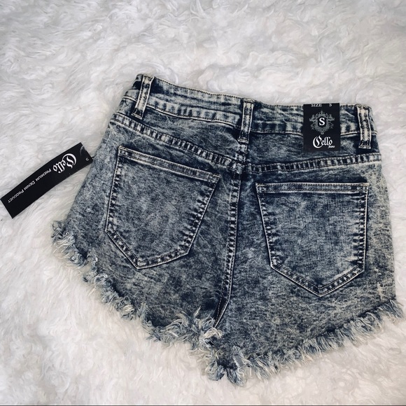 Stud Accent Distressed Shorts • Size S - Picture 2 of 3